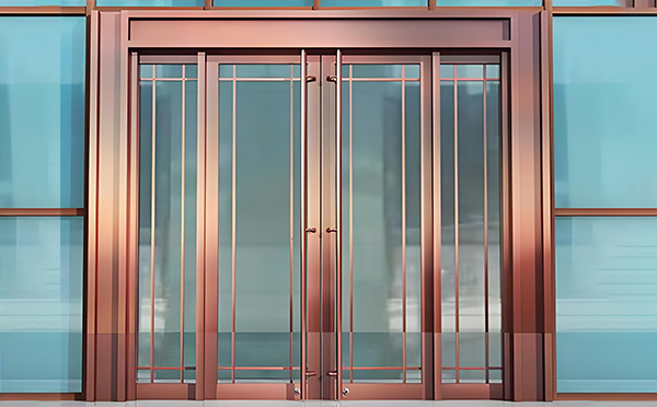 金台玻璃地弹门